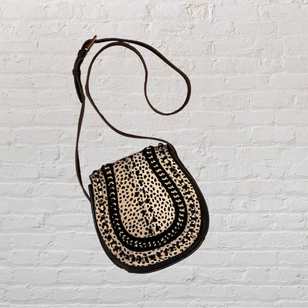 🖤 AIMEE KESTENBERG Shoulder-Crossbody Bag Pebble Leather/ Haircalf/Chain Detail